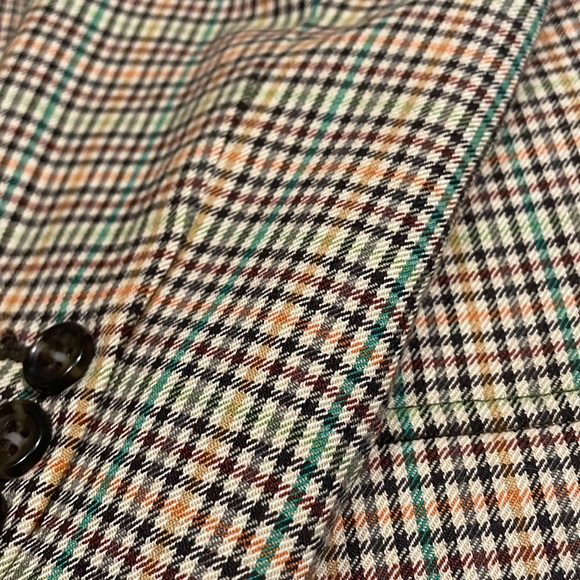Talbots Plaid Blazer with elbow patch - Picture 2 of 7